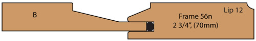 cross section of Hensley Cabinet Door